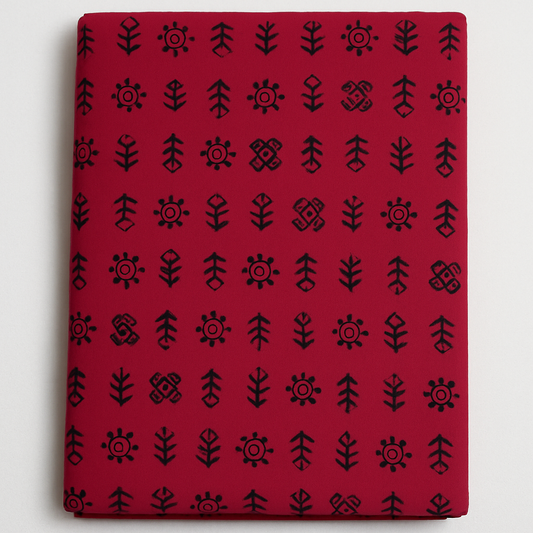 Batik Suit - Red (Unstitched)