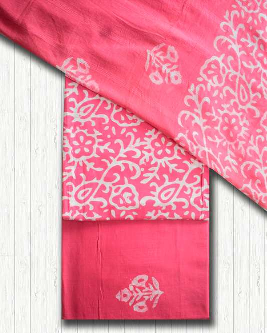 Batik Suit - Pink (Unstitched)