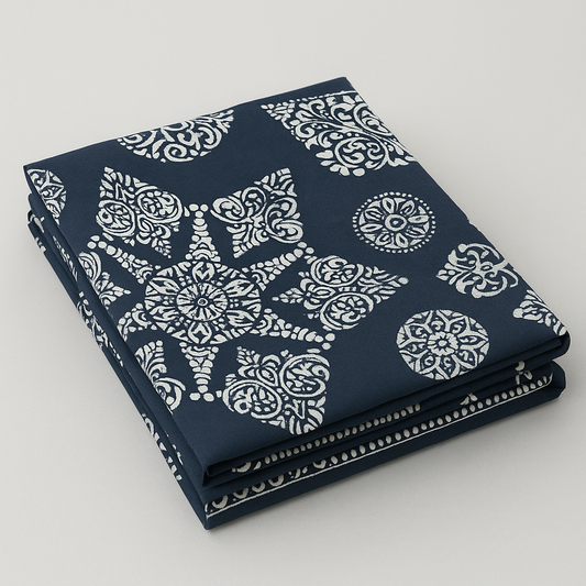 Batik Bed Sheet - Double - Bluish Grey