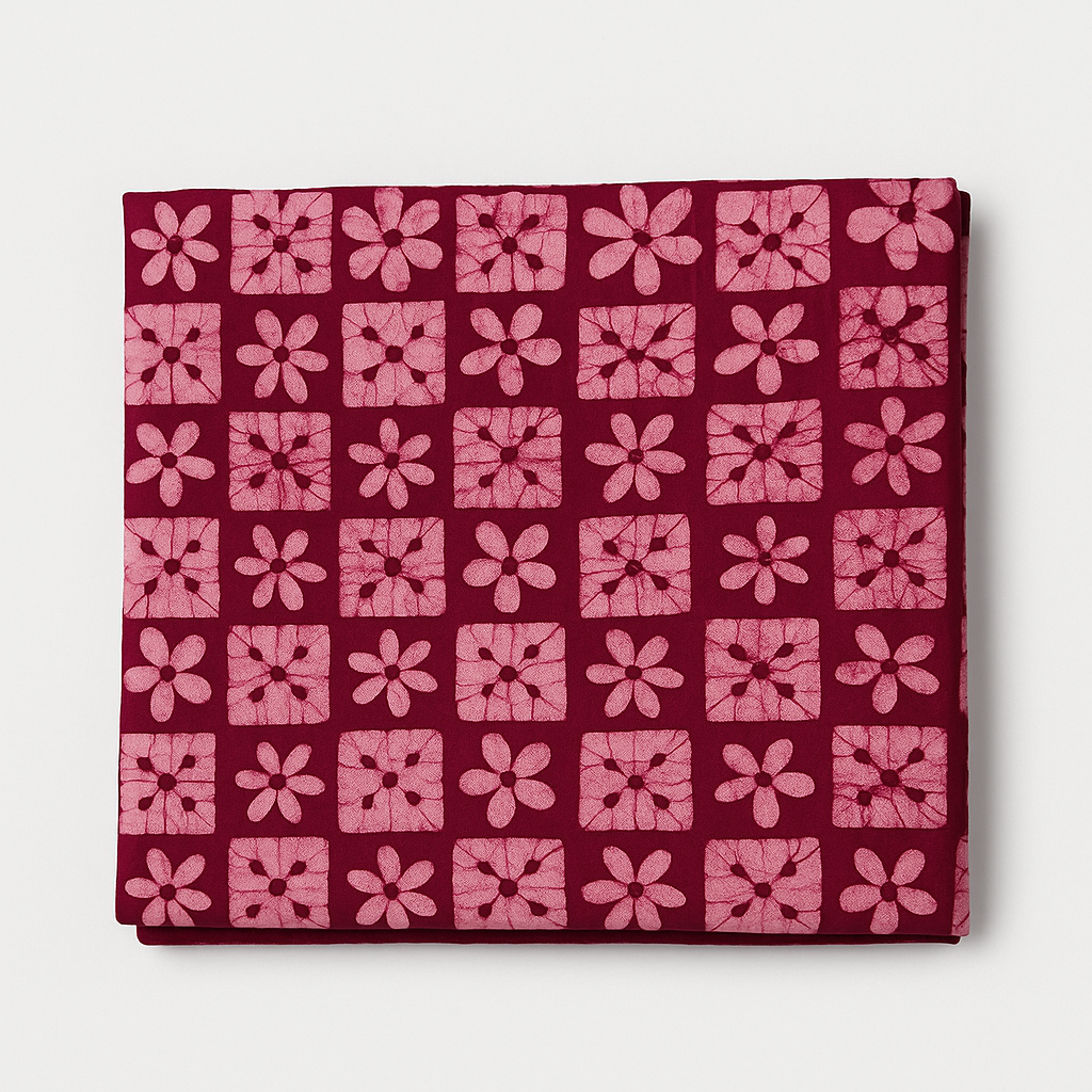 Batik Suit - Red (Unstitched)